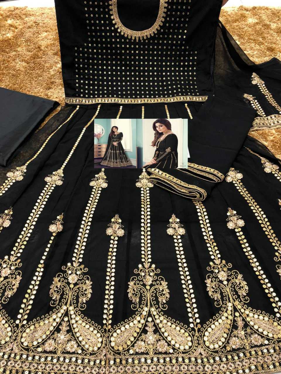 Ynf Georgette KESH504 8543 Gowns Wedding Collections Bollywood Collections Wholesale Embroidery Gowns Georgette Gown Shamita Shetty Manufacturer