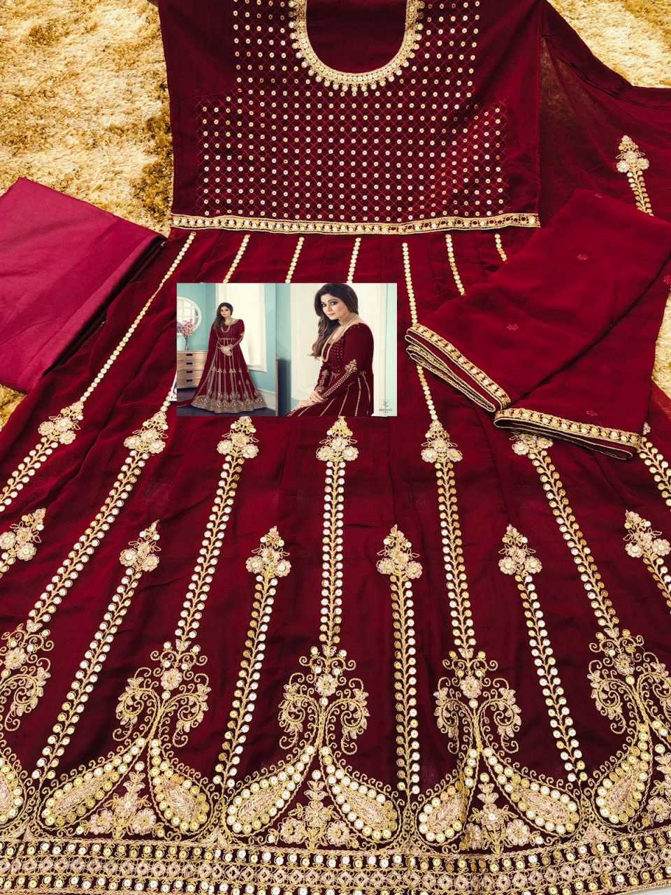 Ynf Georgette KESH504 8543 Gowns Wedding Collections Bollywood Collections Wholesale Embroidery Gowns Georgette Gown Shamita Shetty Manufacturer