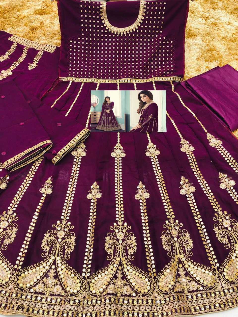 Ynf Georgette KESH504 8543 Gowns Wedding Collections Bollywood Collections Wholesale Embroidery Gowns Georgette Gown Shamita Shetty Manufacturer