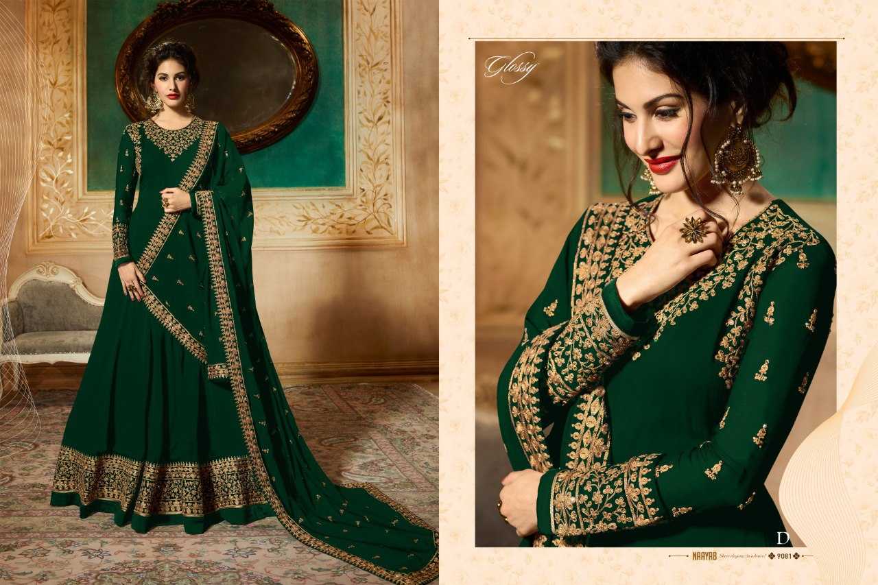 Ynf Georgette KESH504 9081 Gowns Wholesale Embroidery Gowns Long Gowns Georgette Gown Manufacturer
