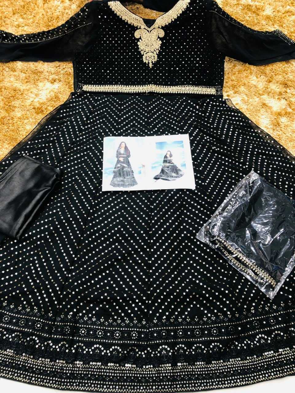 Ynf Georgette KESH504 9291 Gowns Bollywood Collections Festive Collections Wholesale Embroidery Gowns Georgette Gown Sequin Gowns Manufacturer