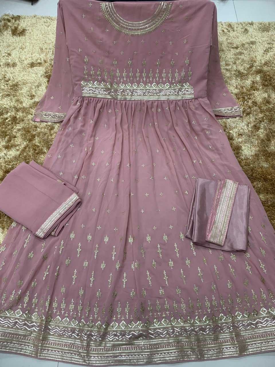 Ynf Georgette KESH504 9293 Gowns Wedding Collections Bollywood Collections Wholesale Embroidery Gowns Georgette Gown Gown With Dupatta Manufacturer