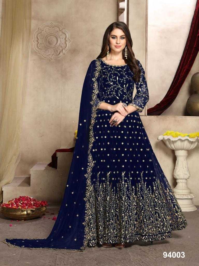 Ynf Georgette KESH504 94001 Gowns Wholesale Embroidery Gowns Long Gowns Georgette Gown Manufacturer