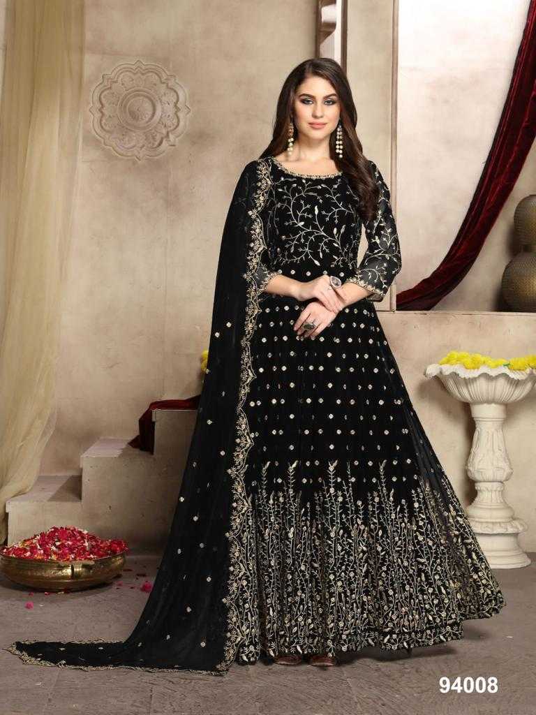 Ynf Georgette KESH504 94001 Gowns Wholesale Embroidery Gowns Long Gowns Georgette Gown Manufacturer