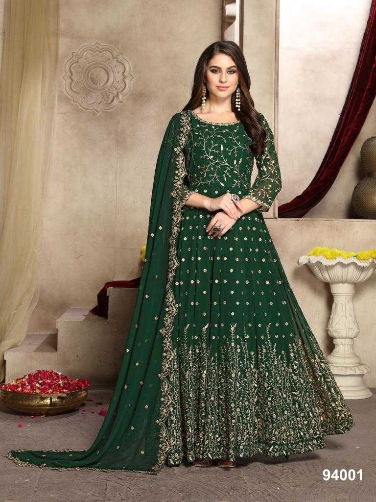 Ynf Georgette KESH504 94001 Gowns Wholesale Embroidery Gowns Long Gowns Georgette Gown Manufacturer