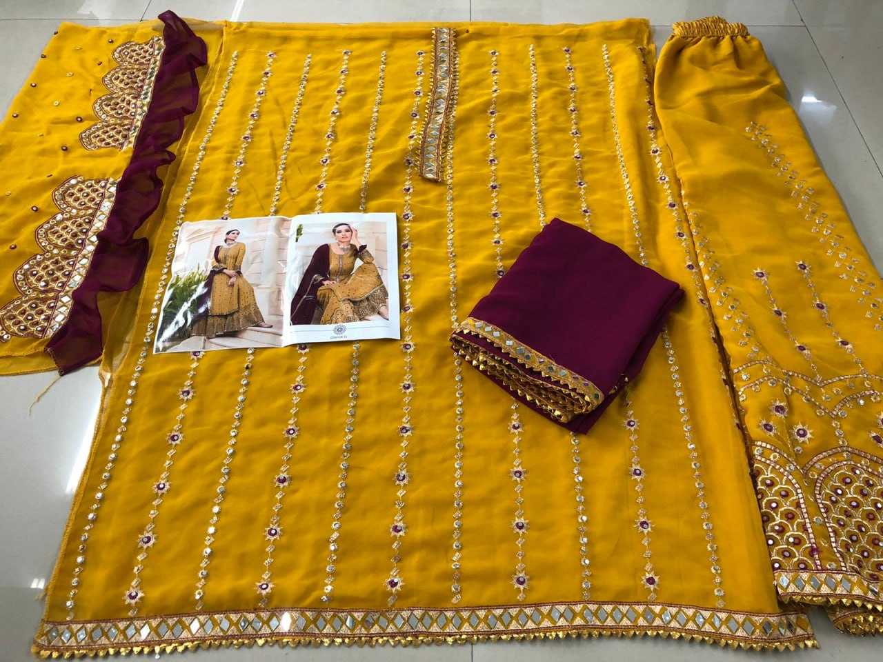 Ynf Georgette KESH504 9704 Suits & Dresses Wholesale Georgette Suit Semi Stitched Suits Semi-Stitched Suits Manufacturer