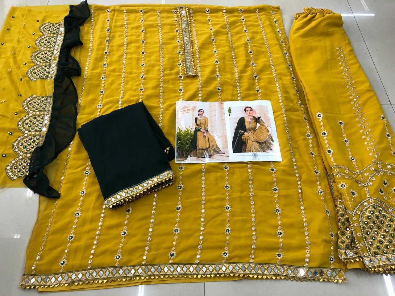 Ynf Georgette KESH504 9704 Suits & Dresses Wholesale Georgette Suit Semi Stitched Suits Semi-Stitched Suits Manufacturer