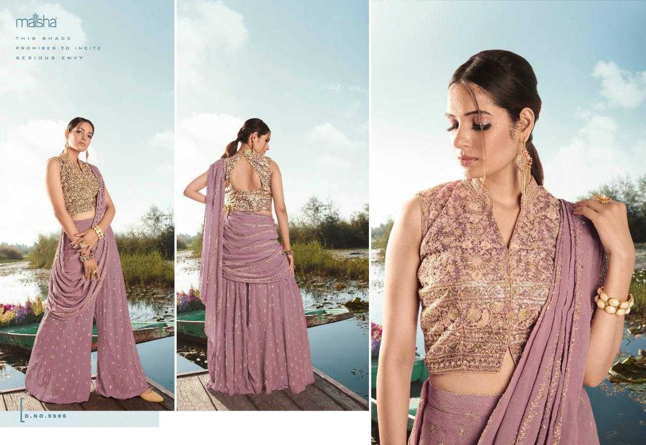 Ynf Georgette KESH504 9906 Suits & Dresses Wholesale Indo Western Dresses Party wear suits Semi Stitched Suits Manufacturer