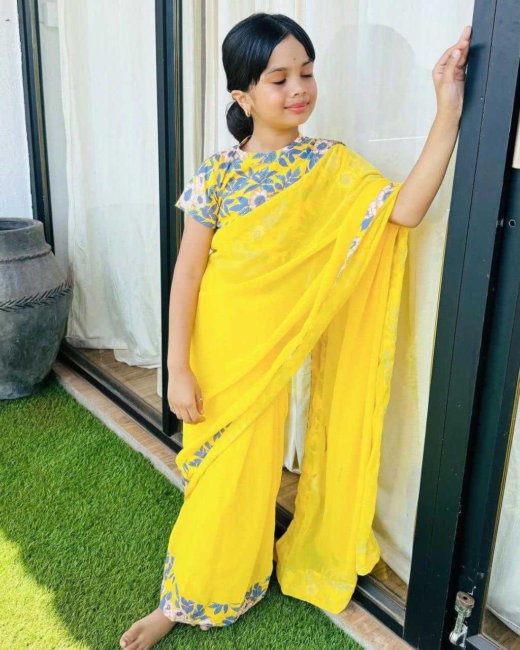 Ynf Georgette KESH505 324 Kids Wear Wholesale Kids Saree Dress Manufacturer