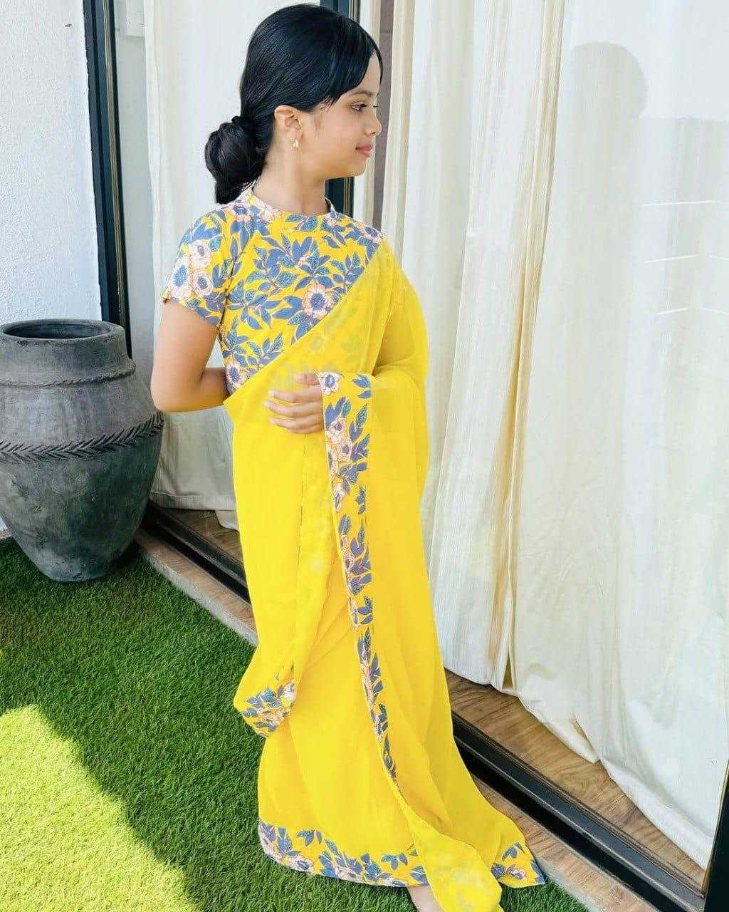 Ynf Georgette KESH505 324 Kids Wear Wholesale Kids Saree Dress Manufacturer