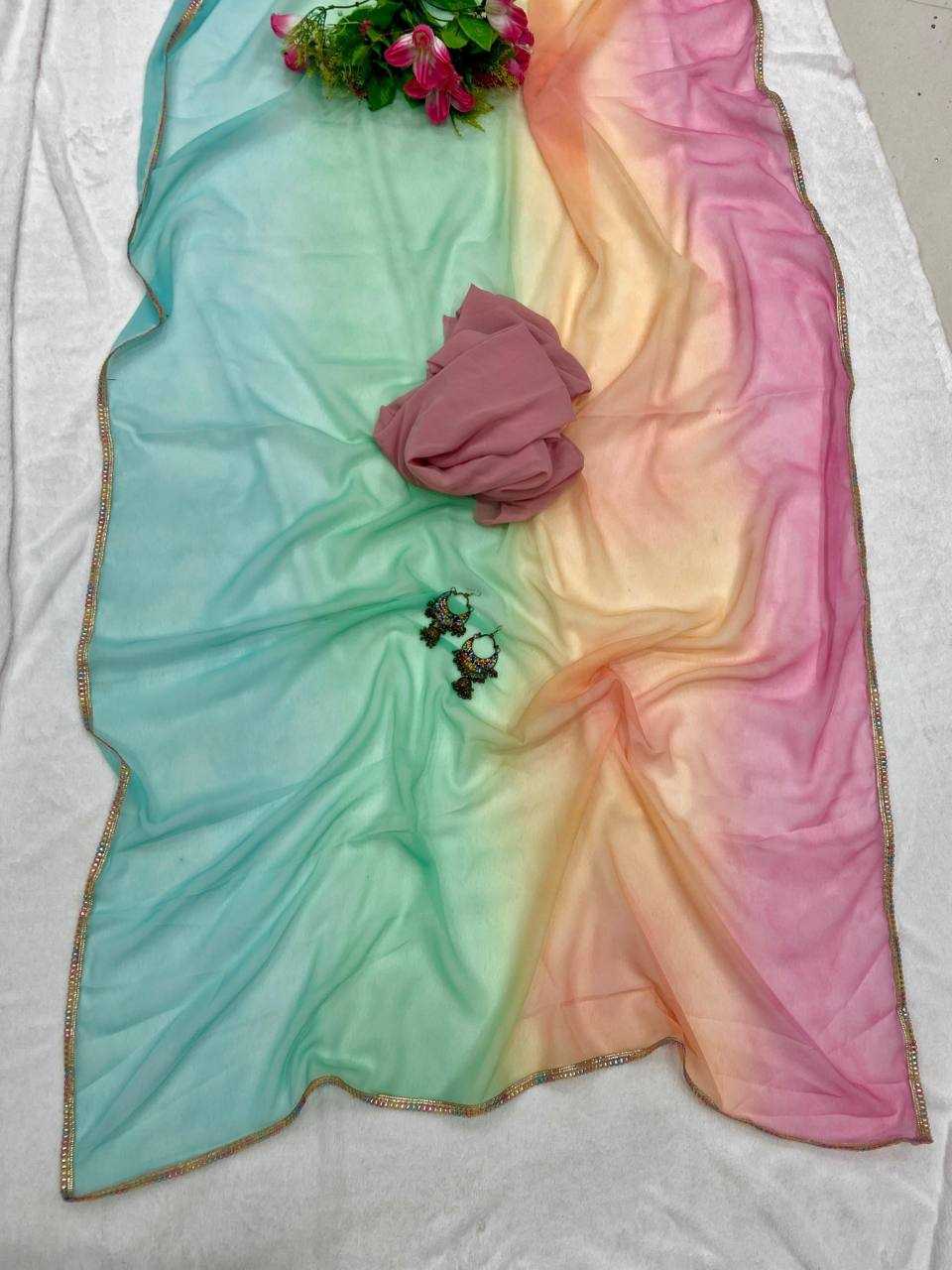 Ynf Georgette KESH509 103 Sarees Wholesale Designer Sarees Fancy Sarees Ladies Sarees Manufacturer