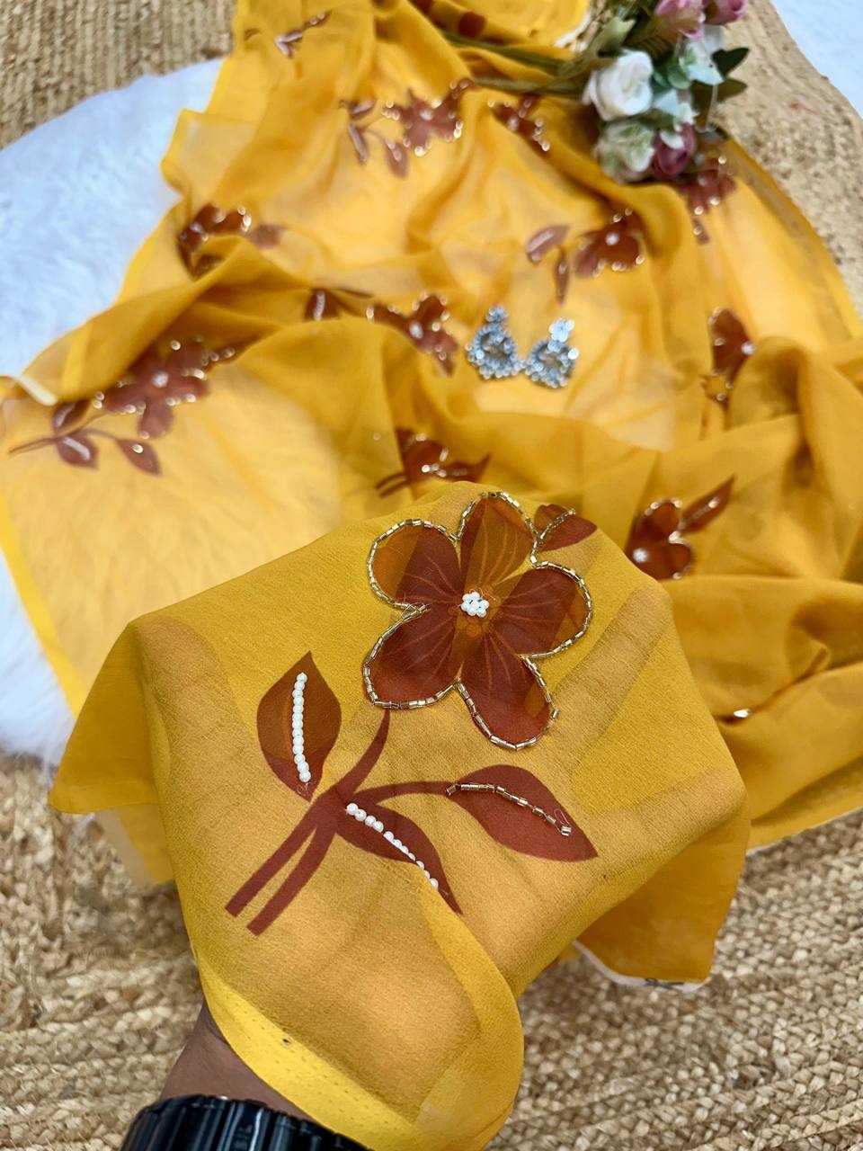 Ynf Georgette KESH509 105 Sarees Wholesale Designer Sarees Fancy Sarees Ladies Sarees Manufacturer