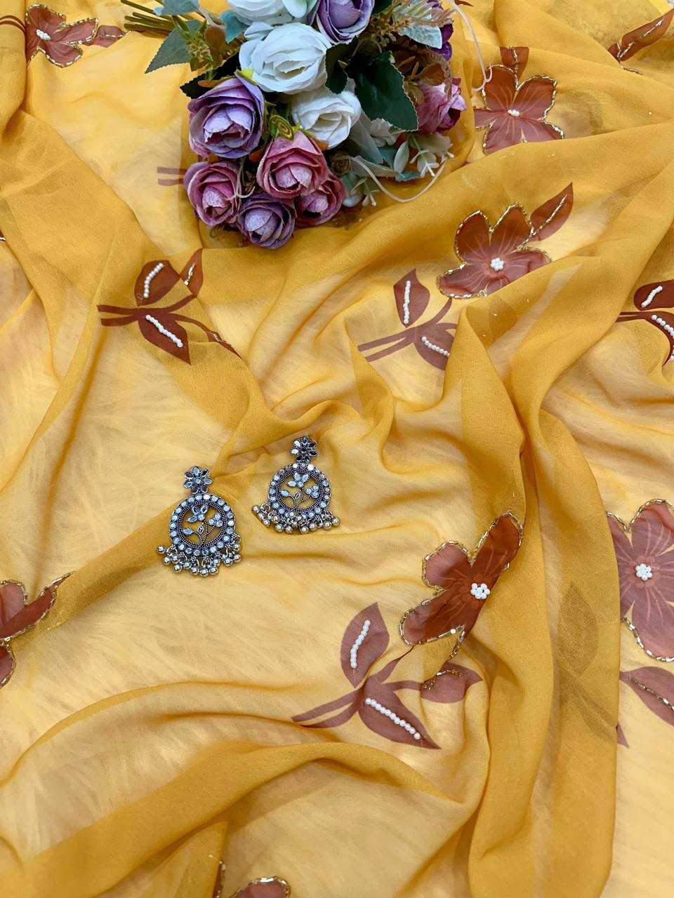 Ynf Georgette KESH509 105 Sarees Wholesale Designer Sarees Fancy Sarees Ladies Sarees Manufacturer