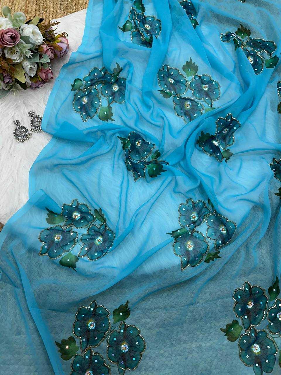 Ynf Georgette KESH509 105 Sarees Wholesale Designer Sarees Fancy Sarees Ladies Sarees Manufacturer