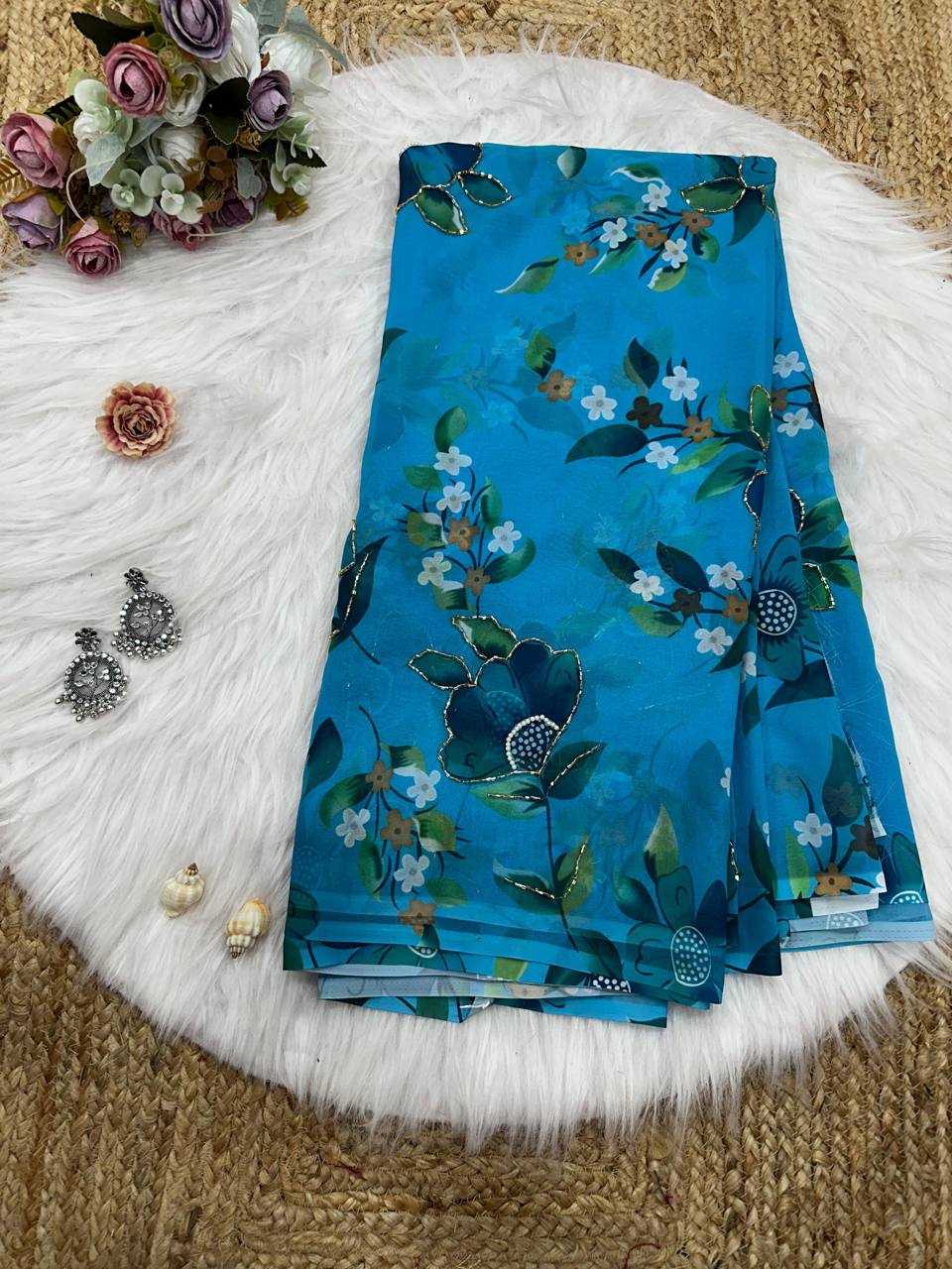 Ynf Georgette KESH509 105 Sarees Wholesale Designer Sarees Fancy Sarees Ladies Sarees Manufacturer