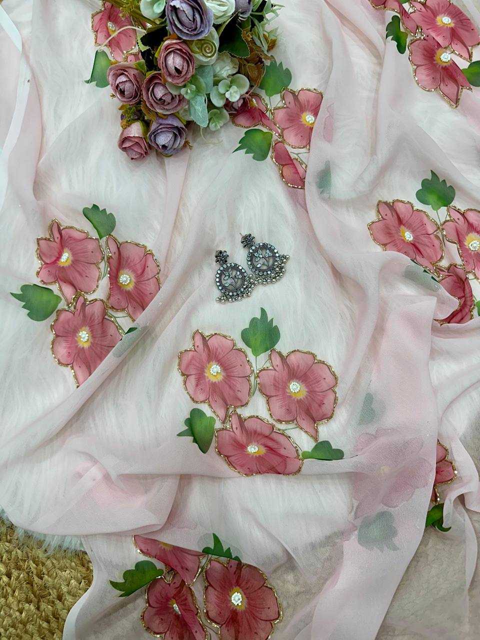 Ynf Georgette KESH509 105 Sarees Wholesale Designer Sarees Fancy Sarees Ladies Sarees Manufacturer