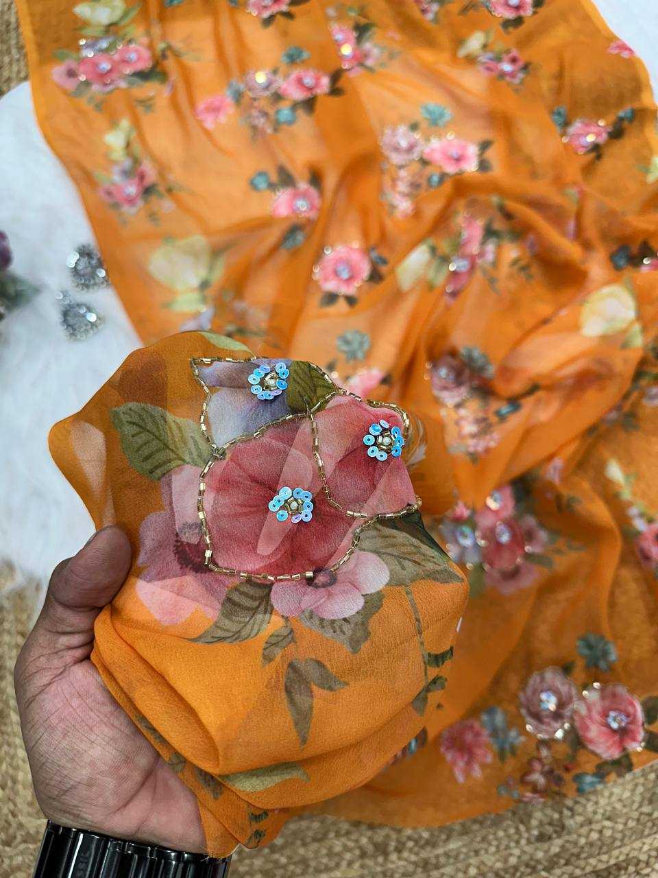 Ynf Georgette KESH509 105 Sarees Wholesale Designer Sarees Fancy Sarees Ladies Sarees Manufacturer