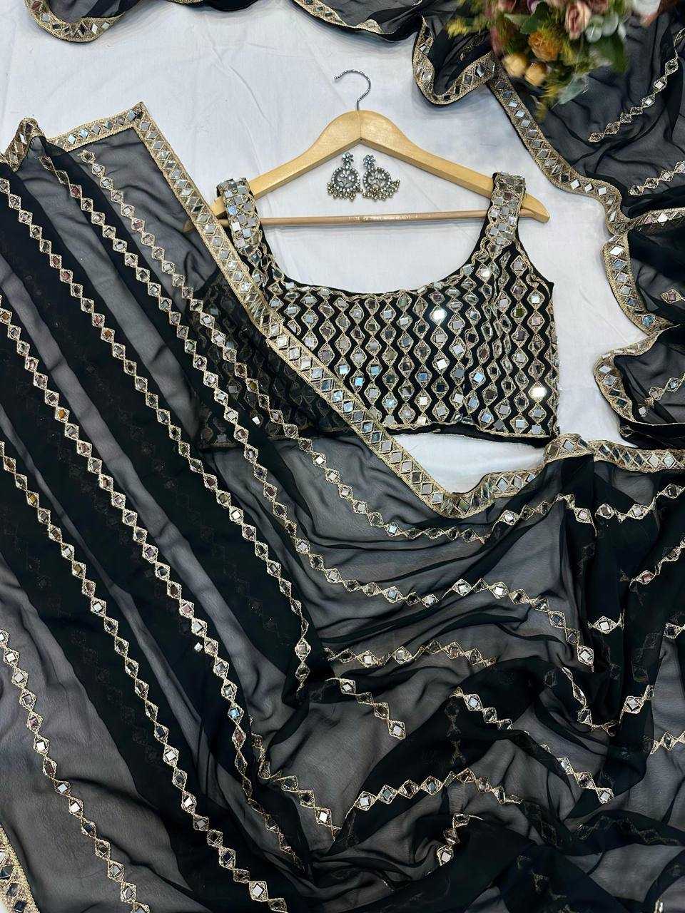 Ynf Georgette KESH509 109 Sarees Wholesale Designer Sarees Fancy Sarees Ladies Sarees Manufacturer