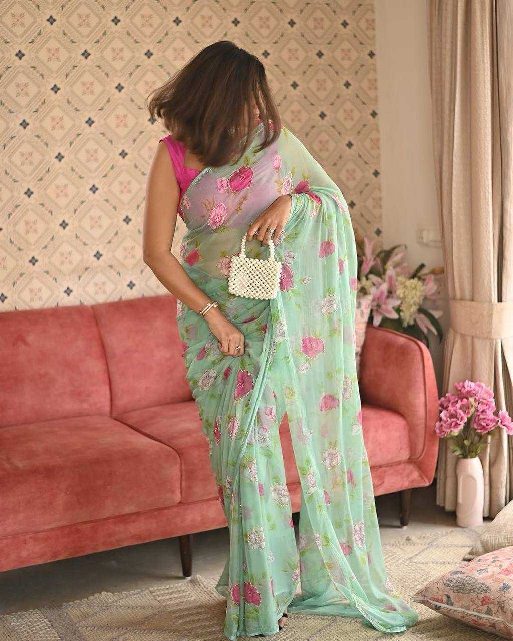 Ynf Georgette KESH509 114 Sarees Wholesale Designer Sarees Fancy Sarees Ladies Sarees Manufacturer