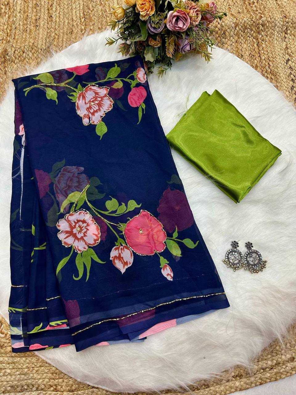 Ynf Georgette KESH509 114 Sarees Wholesale Designer Sarees Fancy Sarees Ladies Sarees Manufacturer