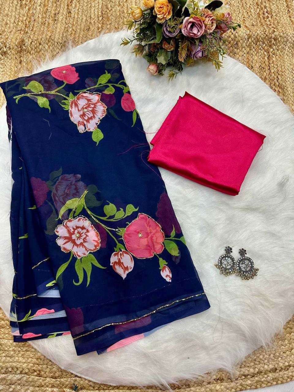Ynf Georgette KESH509 114 Sarees Wholesale Designer Sarees Fancy Sarees Ladies Sarees Manufacturer