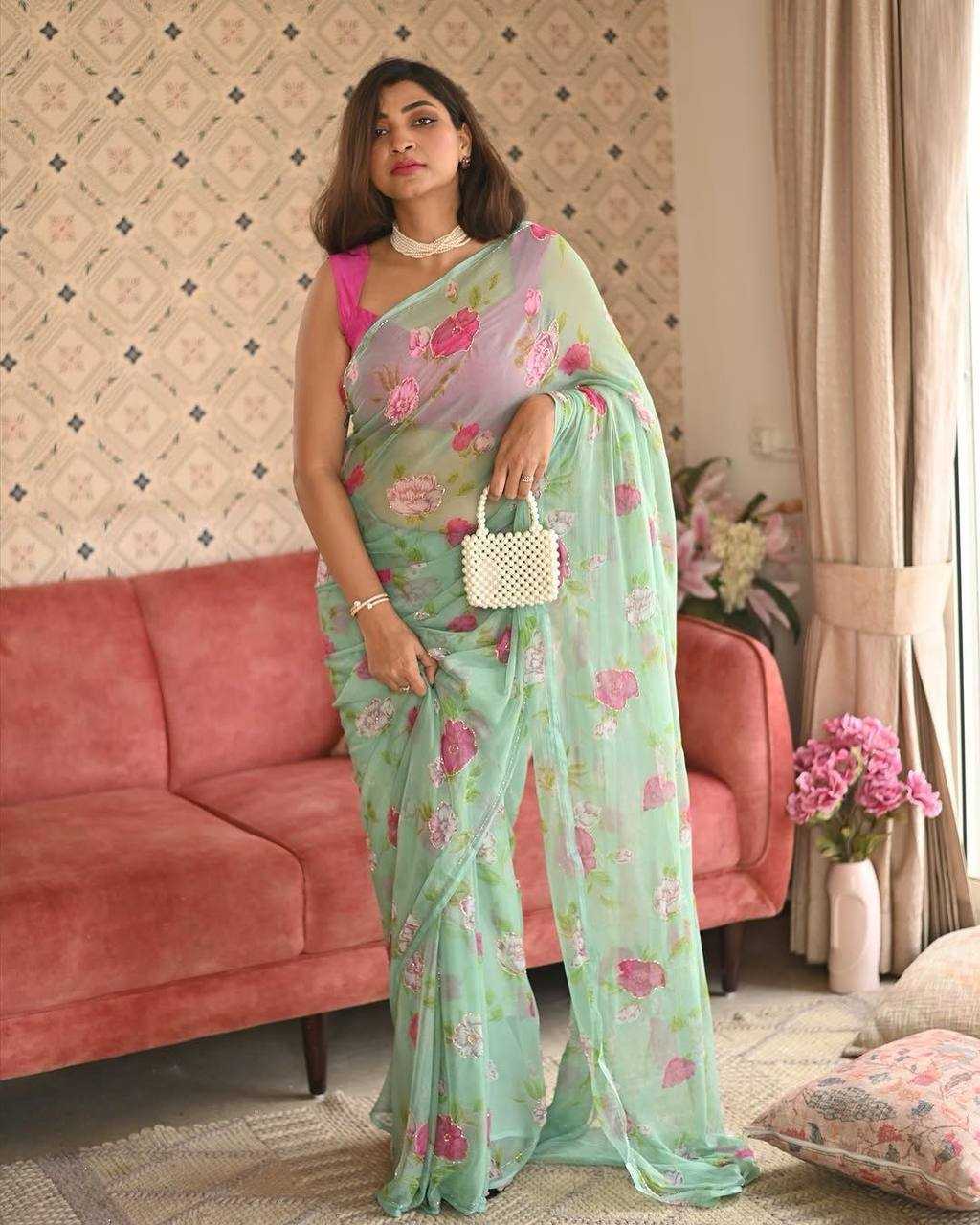 Ynf Georgette KESH509 114 Sarees Wholesale Designer Sarees Fancy Sarees Ladies Sarees Manufacturer