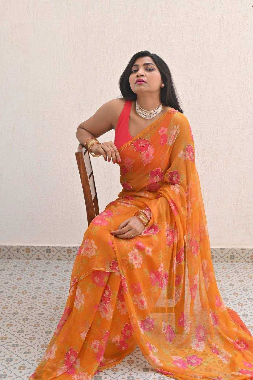 Ynf Georgette KESH509 114 Sarees Wholesale Designer Sarees Fancy Sarees Ladies Sarees Manufacturer