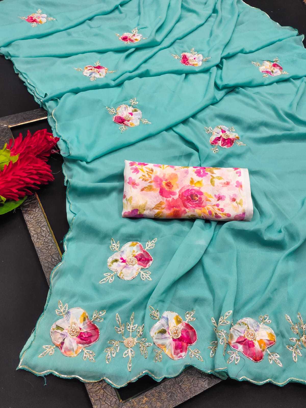 Ynf Georgette KESH514 135 Sarees Wholesale Designer Sarees Party Wear Sarees Fancy Sarees Manufacturer