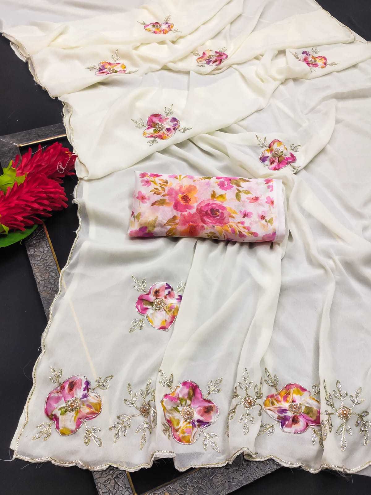 Ynf Georgette KESH514 135 Sarees Wholesale Designer Sarees Party Wear Sarees Fancy Sarees Manufacturer