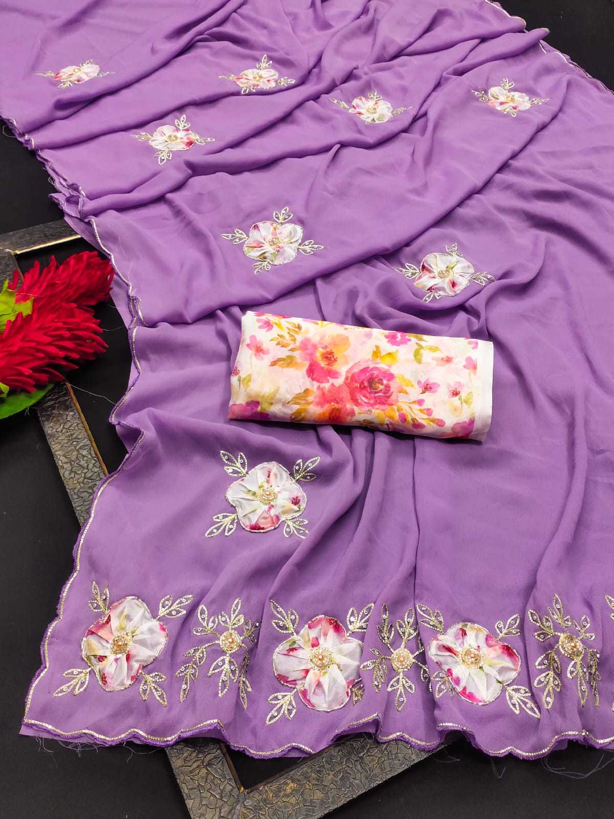 Ynf Georgette KESH514 135 Sarees Wholesale Designer Sarees Party Wear Sarees Fancy Sarees Manufacturer