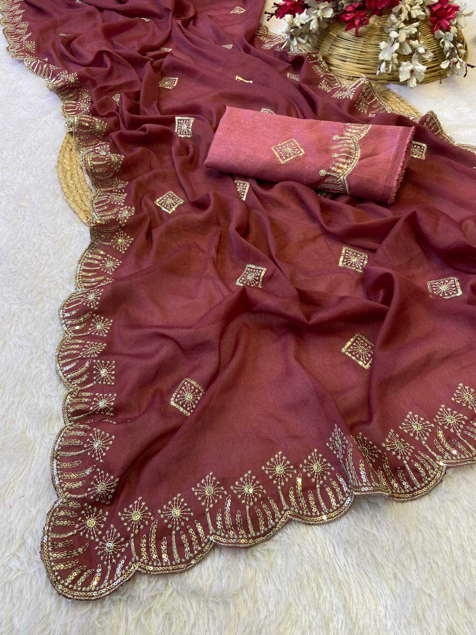 Ynf Georgette KESH514 141 Sarees Wholesale Sequins Work Saree Manufacturer
