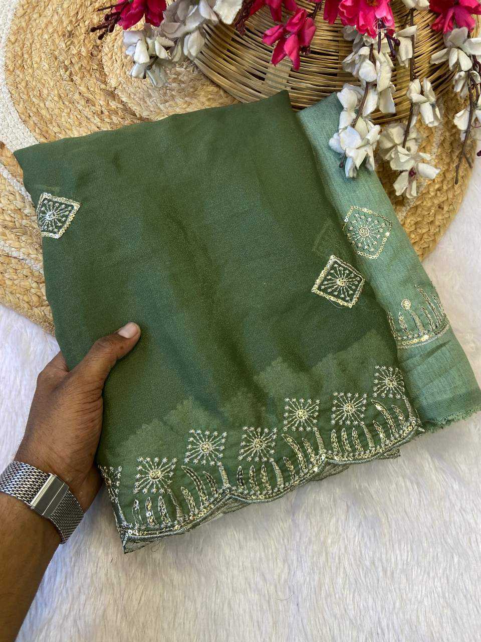 Ynf Georgette KESH514 141 Sarees Wholesale Sequins Work Saree Manufacturer