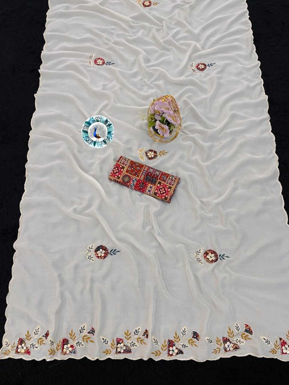 Ynf Georgette KESH514 149 Sarees Wholesale Designer Sarees Hand Work Sarees Manufacturer