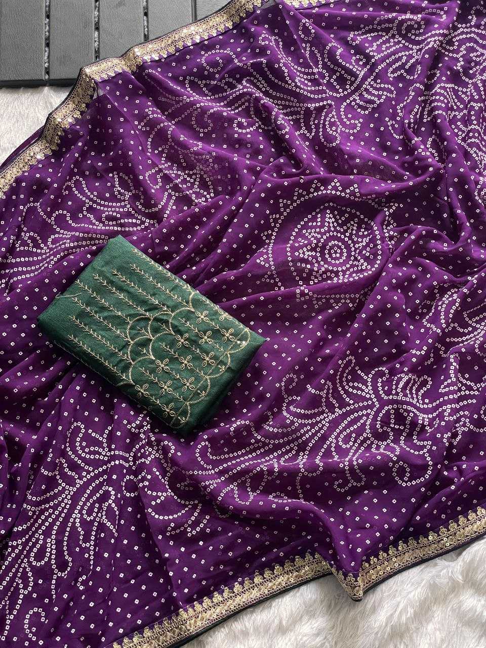 Ynf Georgette KESH516 9275 Sarees Wholesale Party Wear Sarees Fancy Sarees Bandhani Sarees Manufacturer