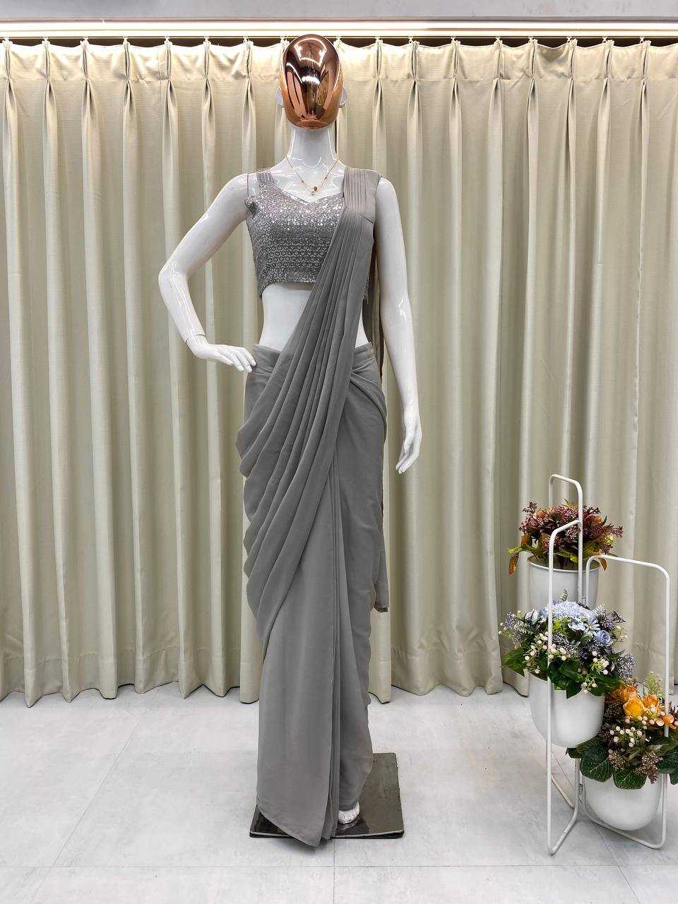 Ynf Georgette RIN110 363 Sarees Wholesale Designer Sarees Party Wear Sarees Manufacturer