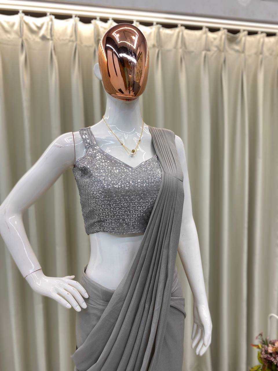 Ynf Georgette RIN110 363 Sarees Wholesale Designer Sarees Party Wear Sarees Manufacturer