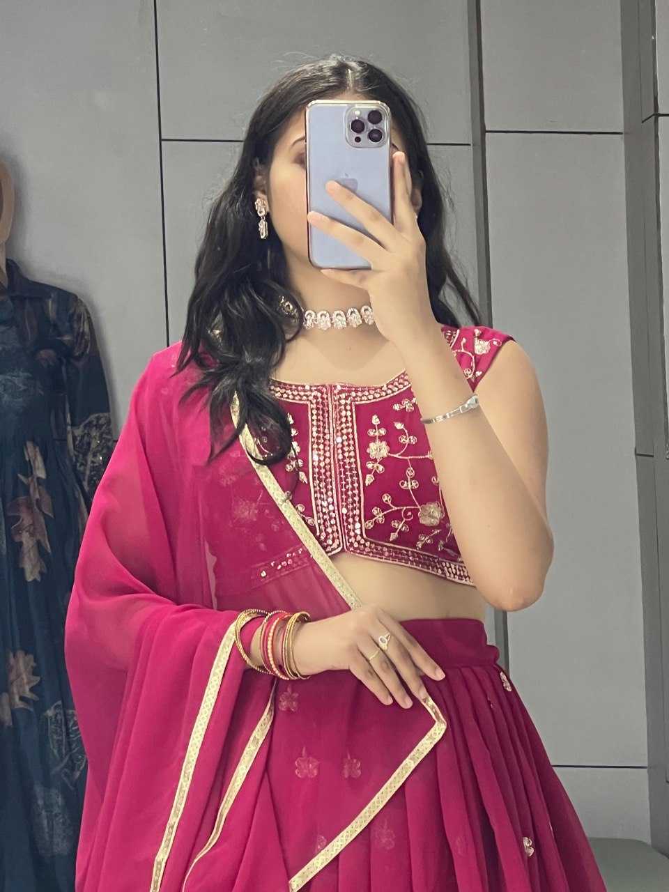 Ynf Georgette RIN119 9036 Lehengas Wholesale Fancy Lehenga Traditional Lehenga Rajwada Lehenga Embroidered Lehenga Manufacturer