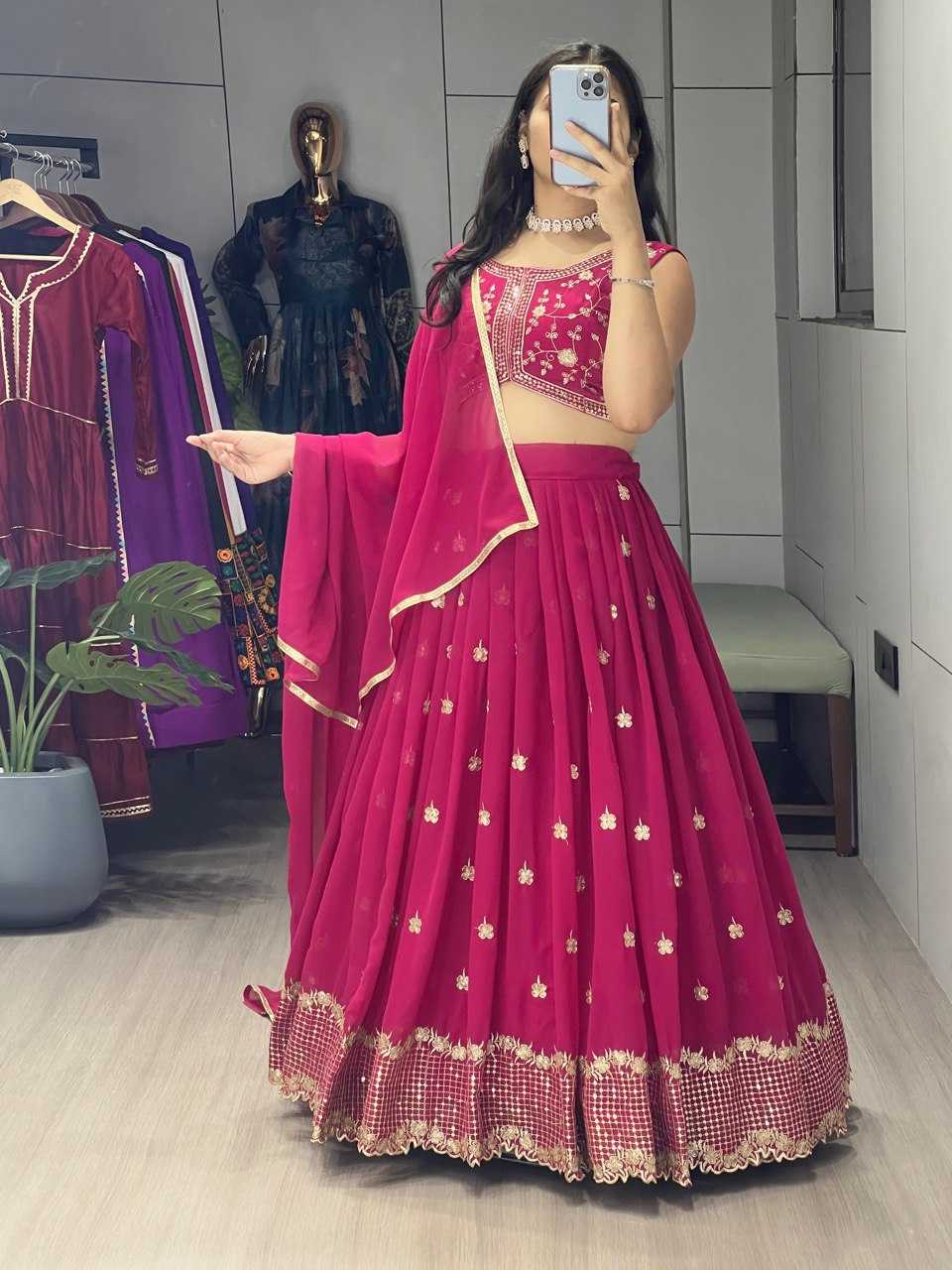 Ynf Georgette RIN119 9036 Lehengas Wholesale Fancy Lehenga Traditional Lehenga Rajwada Lehenga Embroidered Lehenga Manufacturer