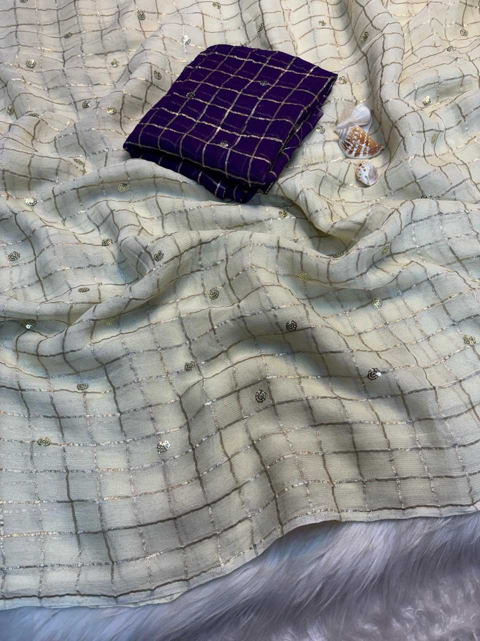 Ynf Georgette RIN124 Viscose Sarees Wholesale Sequins Work Saree Manufacturer