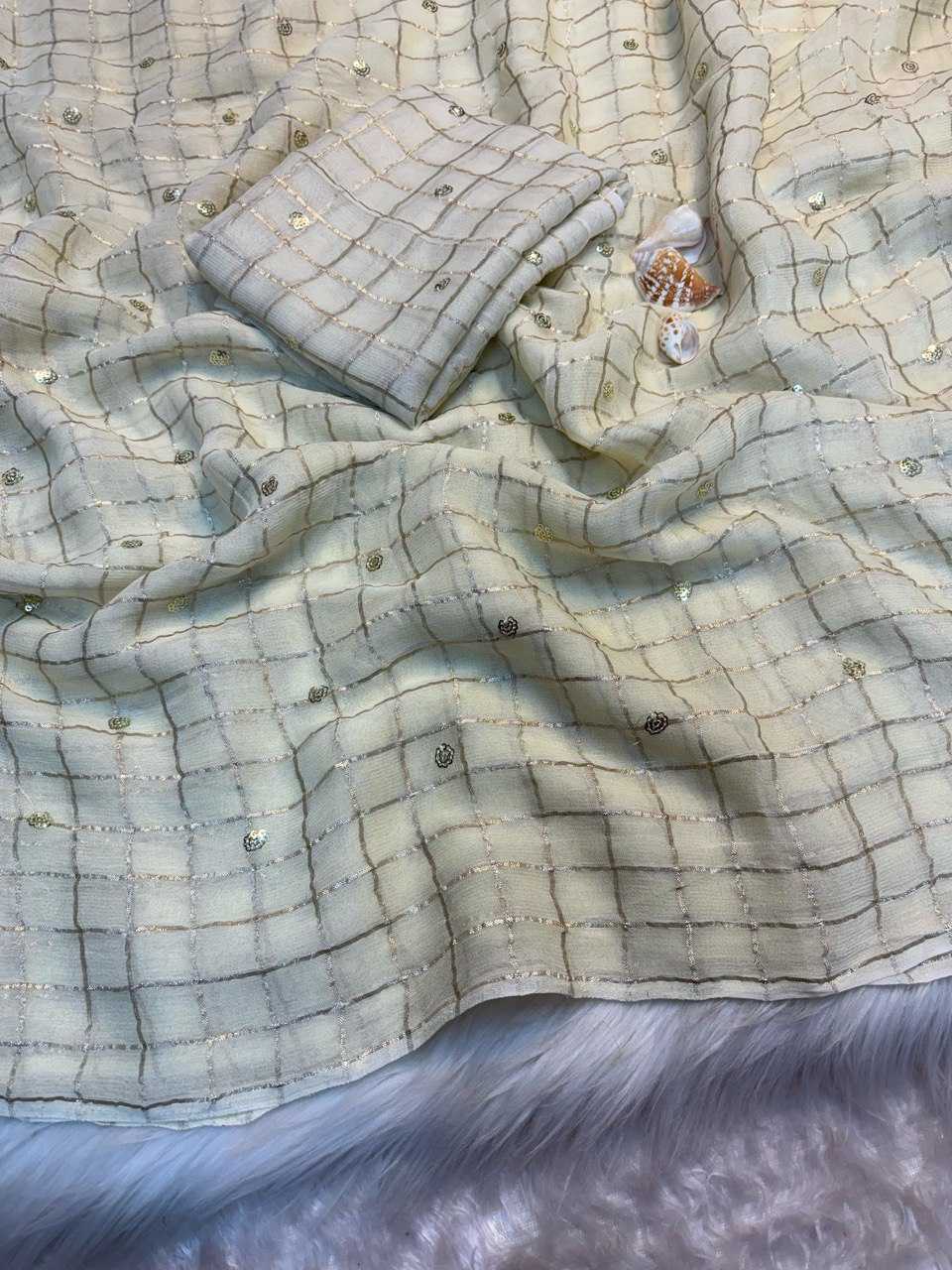 Ynf Georgette RIN124 Viscose Sarees Wholesale Sequins Work Saree Manufacturer