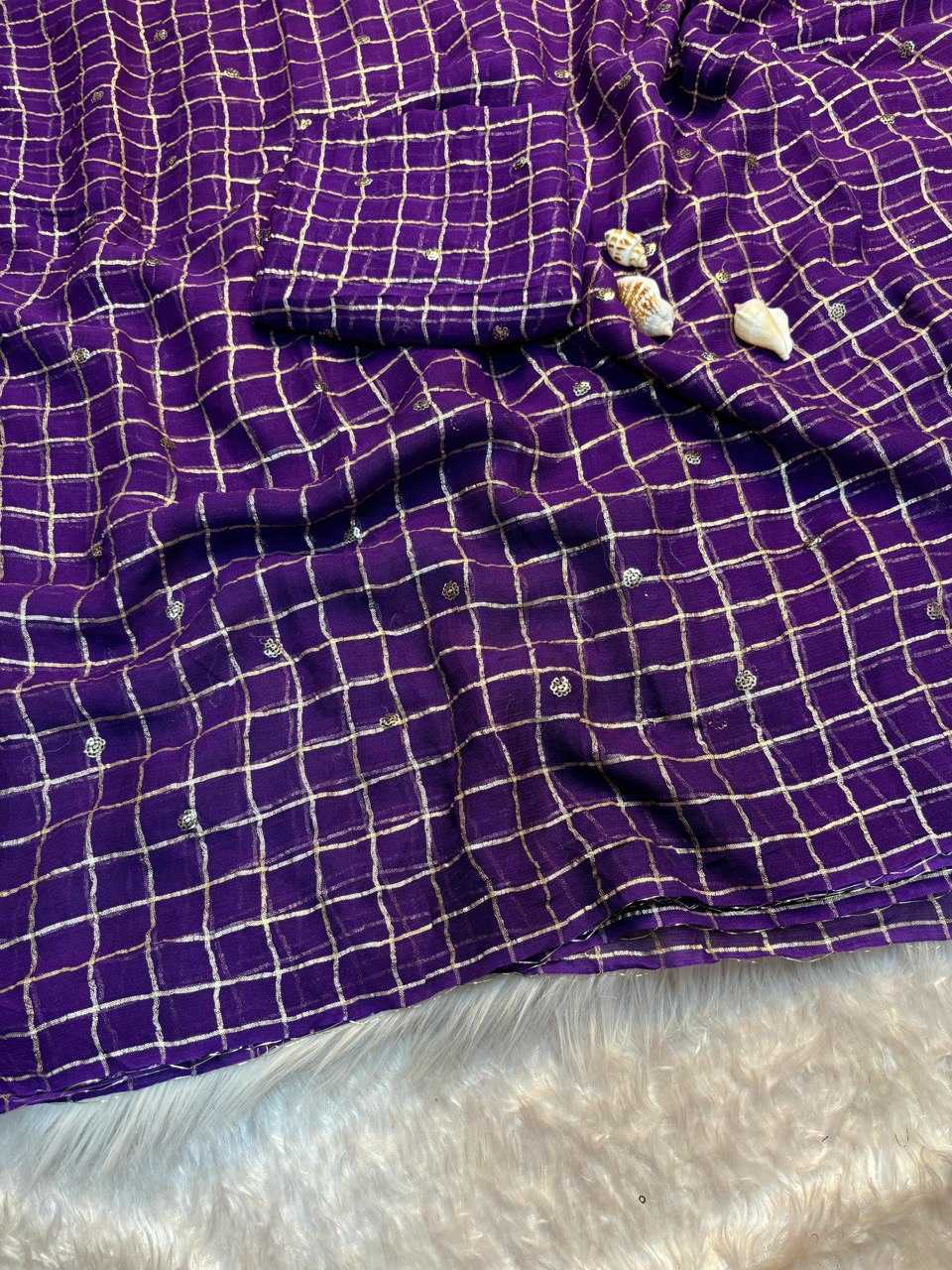 Ynf Georgette RIN124 Viscose Sarees Wholesale Sequins Work Saree Manufacturer