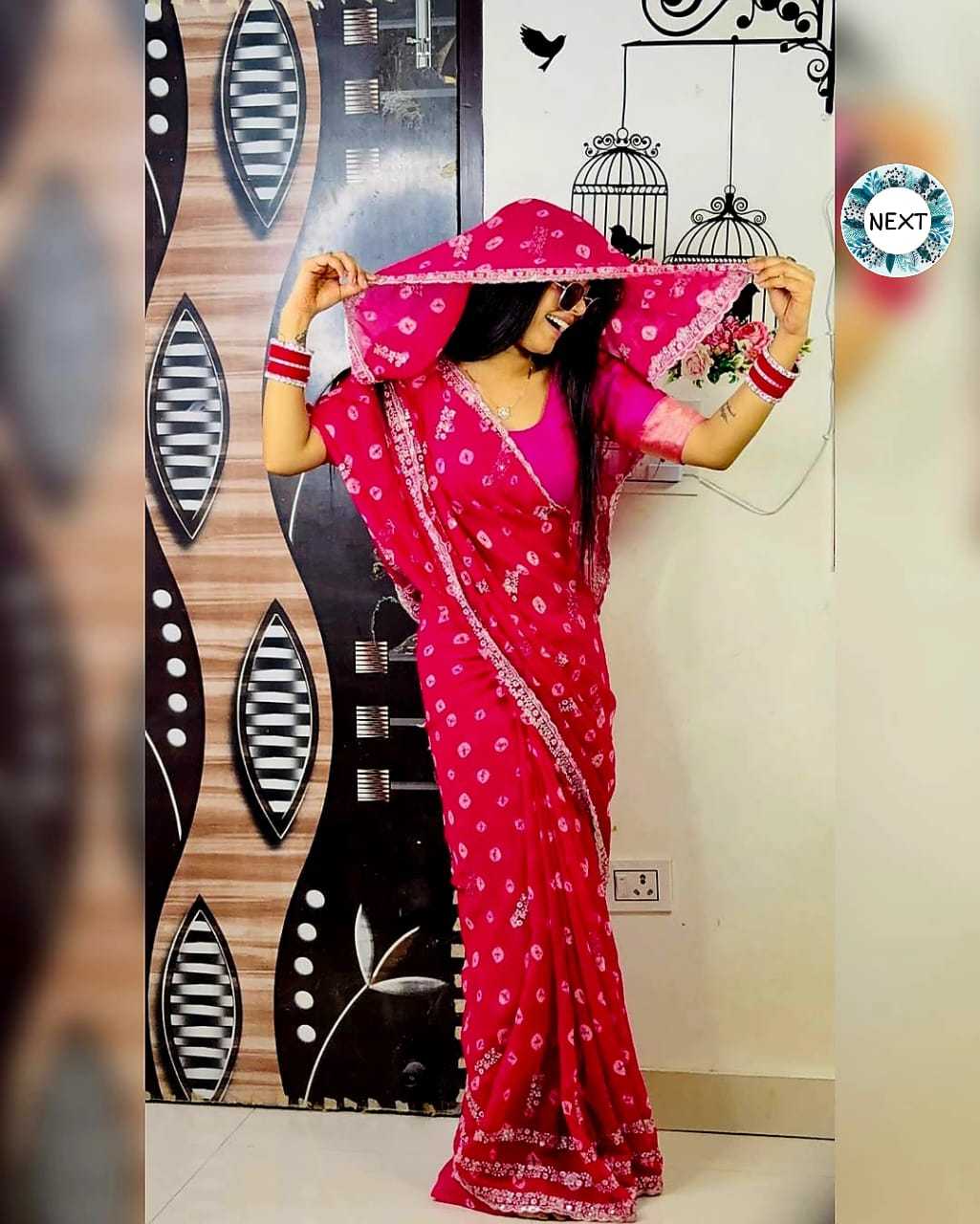 Ynf Georgette RIN128 bandej panel Sarees Wedding Collections Festive Collections Wholesale Georgette Sarees Sequence Sarees Butta Sarees Manufacturer