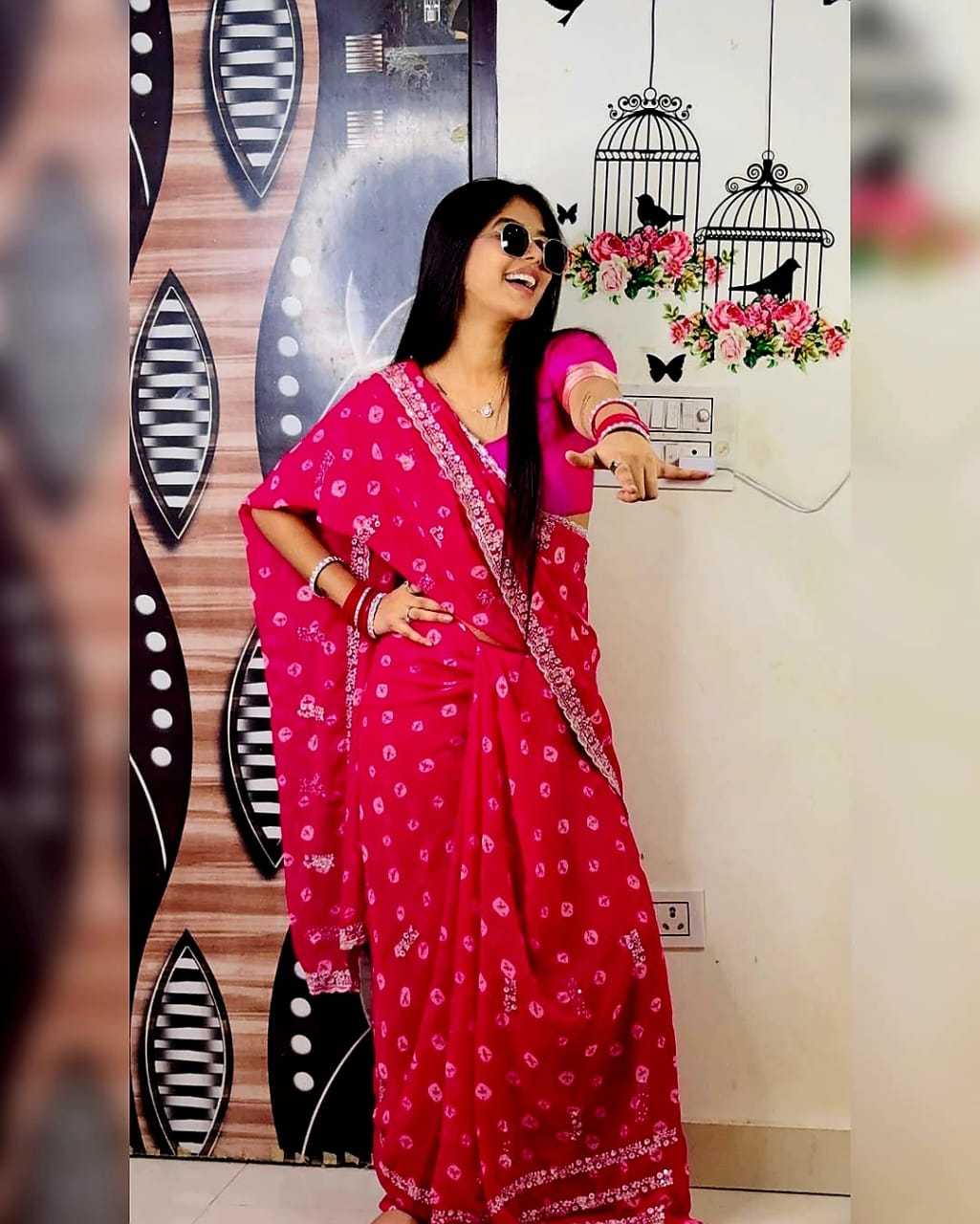 Ynf Georgette RIN128 bandej panel Sarees Wedding Collections Festive Collections Wholesale Georgette Sarees Sequence Sarees Butta Sarees Manufacturer