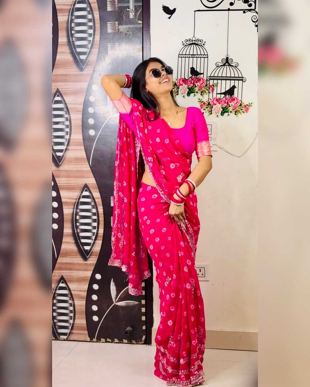 Ynf Georgette RIN128 bandej panel Sarees Wedding Collections Festive Collections Wholesale Georgette Sarees Sequence Sarees Butta Sarees Manufacturer