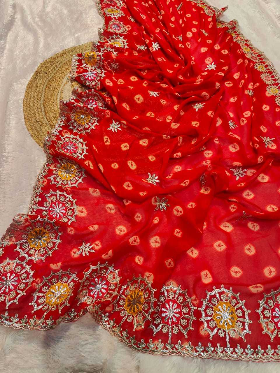 Ynf Georgette RIN128 JK 146 Sarees Wedding Collections Festive Collections Wholesale Georgette Sarees Butta Sarees Cutwork Saree Manufacturer