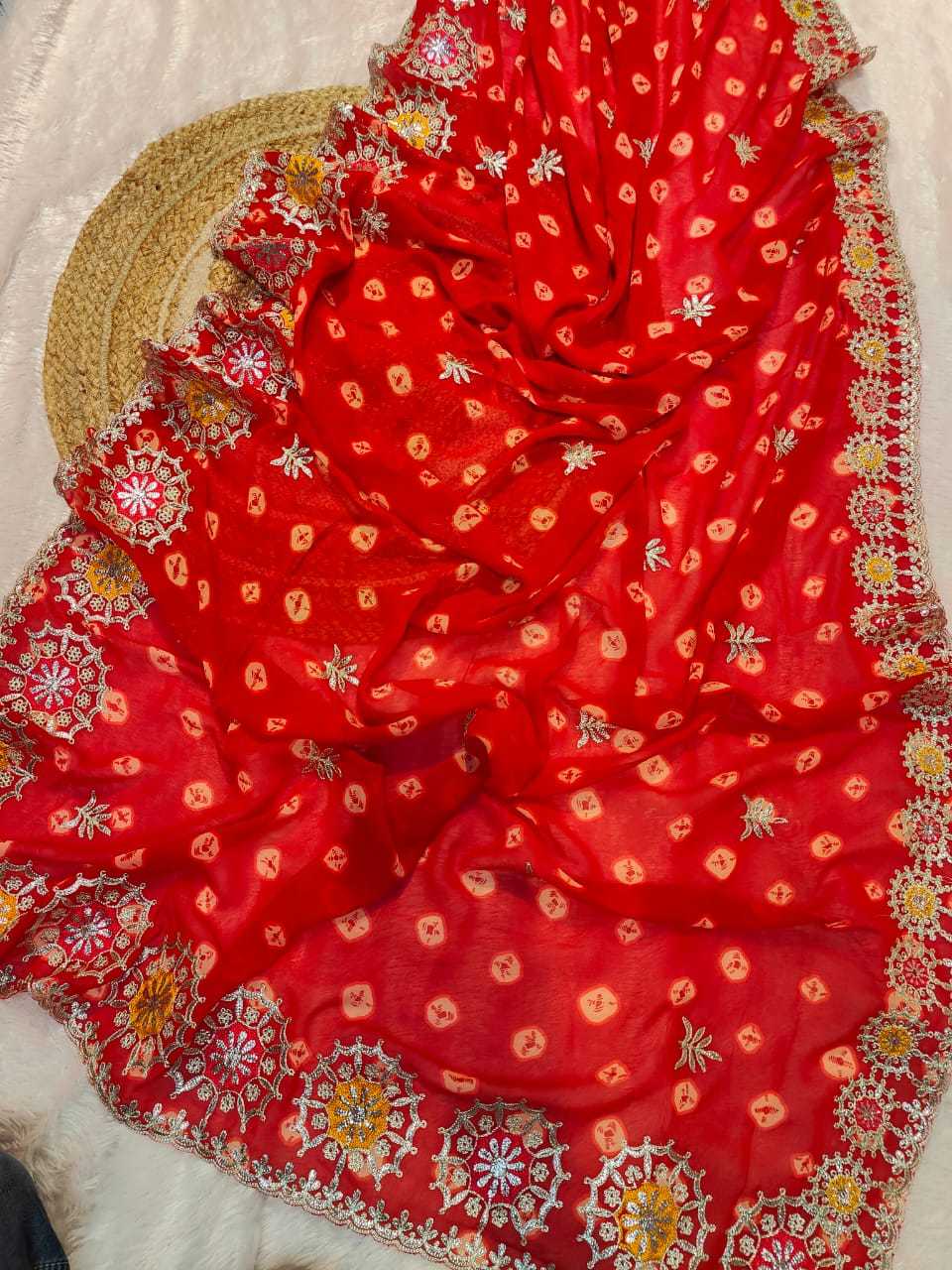 Ynf Georgette RIN128 JK 146 Sarees Wedding Collections Festive Collections Wholesale Georgette Sarees Butta Sarees Cutwork Saree Manufacturer