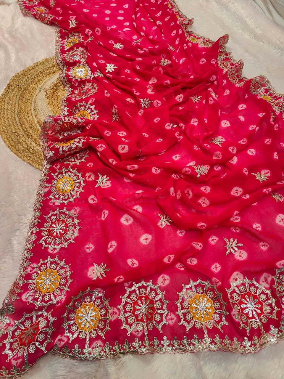 Ynf Georgette RIN128 JK 146 Sarees Wedding Collections Festive Collections Wholesale Georgette Sarees Butta Sarees Cutwork Saree Manufacturer