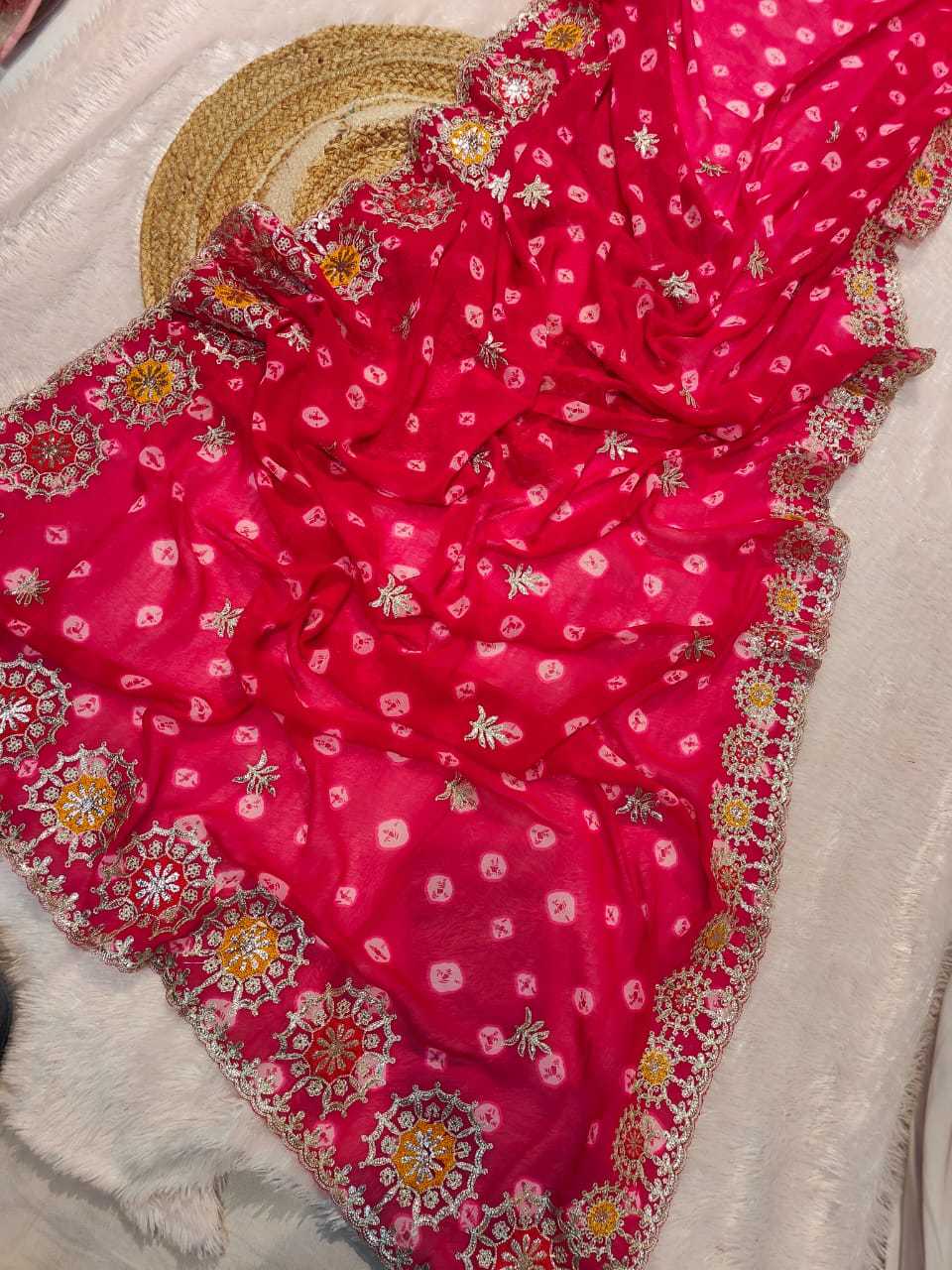 Ynf Georgette RIN128 JK 146 Sarees Wedding Collections Festive Collections Wholesale Georgette Sarees Butta Sarees Cutwork Saree Manufacturer