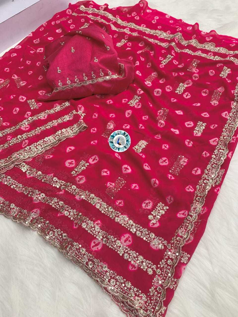 Ynf Georgette RIN128 soft c Sarees Wedding Collections Festive Collections Wholesale Georgette Sarees Sequence Sarees Butta Sarees Manufacturer