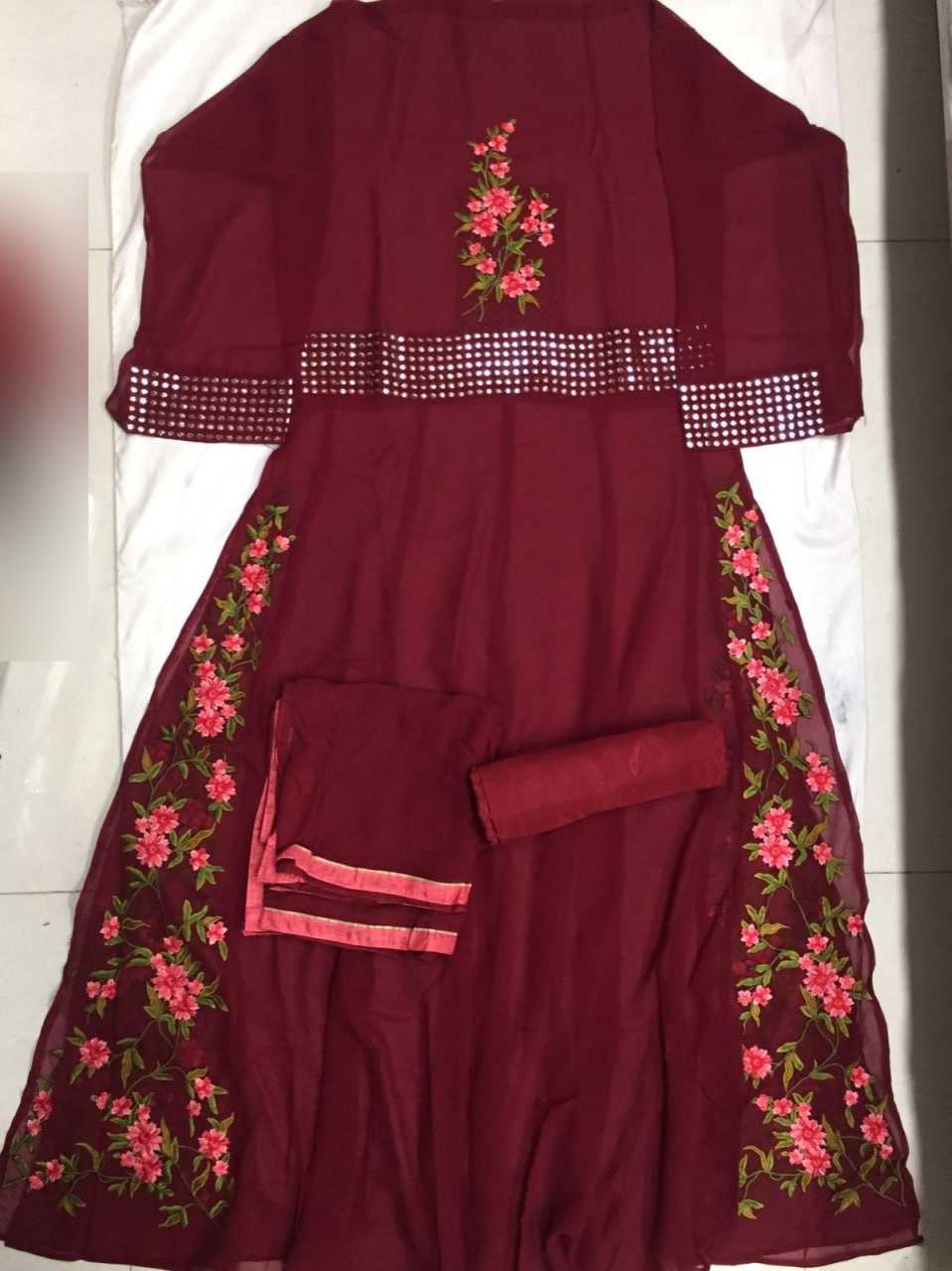 Ynf Georgette RIN131 91002 Gowns Wedding Collections Festive Collections Wholesale Anarkali Gown Georgette Gown Wedding Outfits Manufacturer